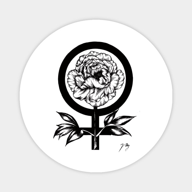 Floral Feminism Magnet by Akbaly